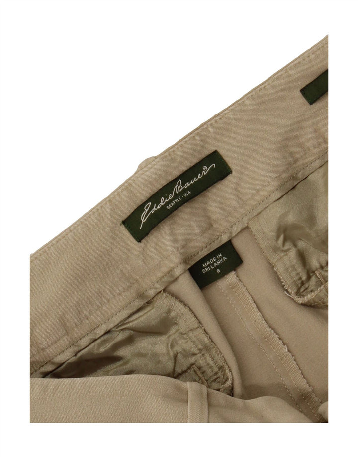 EDDIE BAUER Womens Straight Cropped Trousers US 8 Medium W34 L23 Beige Vintage Eddie Bauer and Second-Hand Eddie Bauer from Messina Hembry 