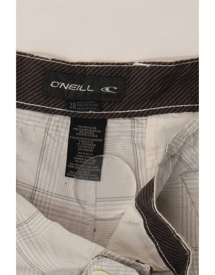 Pantaloni scurți chino pentru bărbați O'Neill W38 XL poliester cu carouri gri