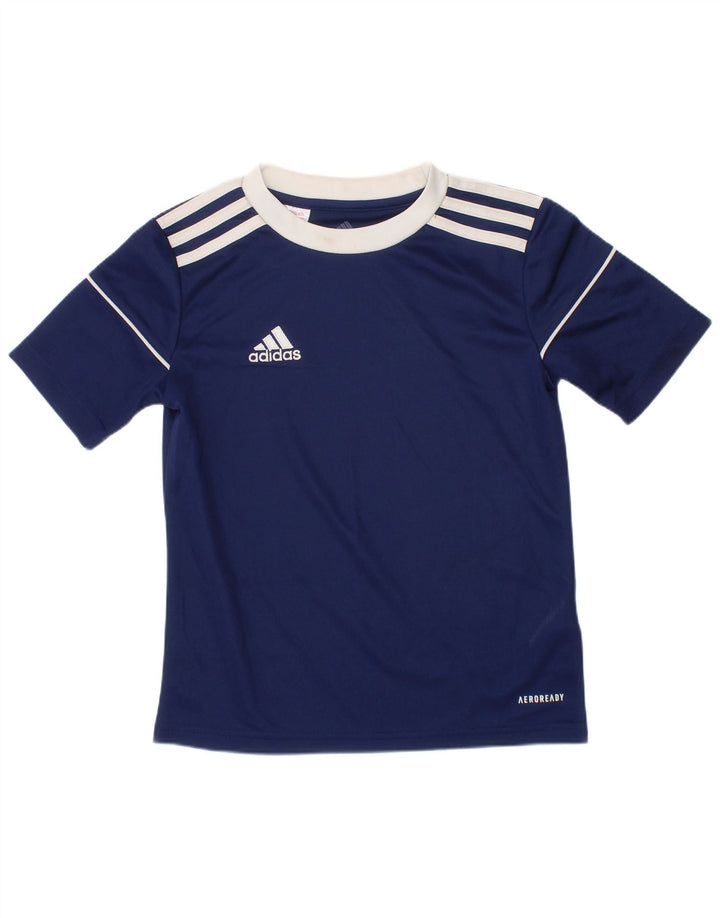 Tricou ADIDAS Aeroready pentru baieti Top 7-8 ani Poliester bleumarin