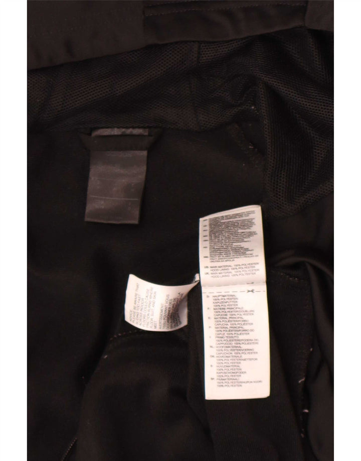 Jachetă de trening pentru bărbați Adidas cu glugă, poliester mediu negru