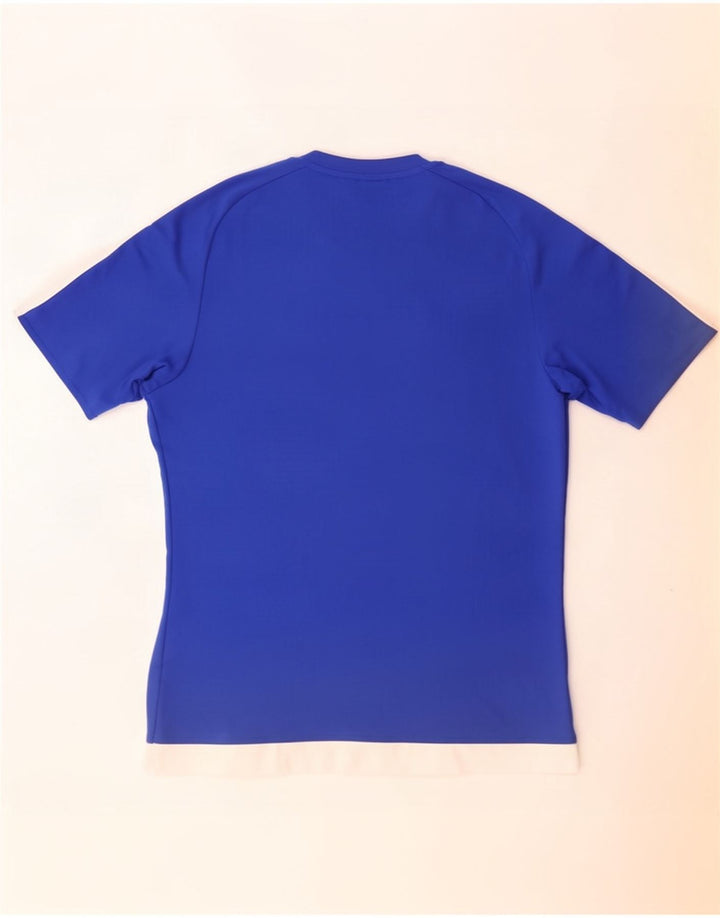 Tricou Adidas Climalite pentru bărbați Top Medium Blue Colorblock Poliester