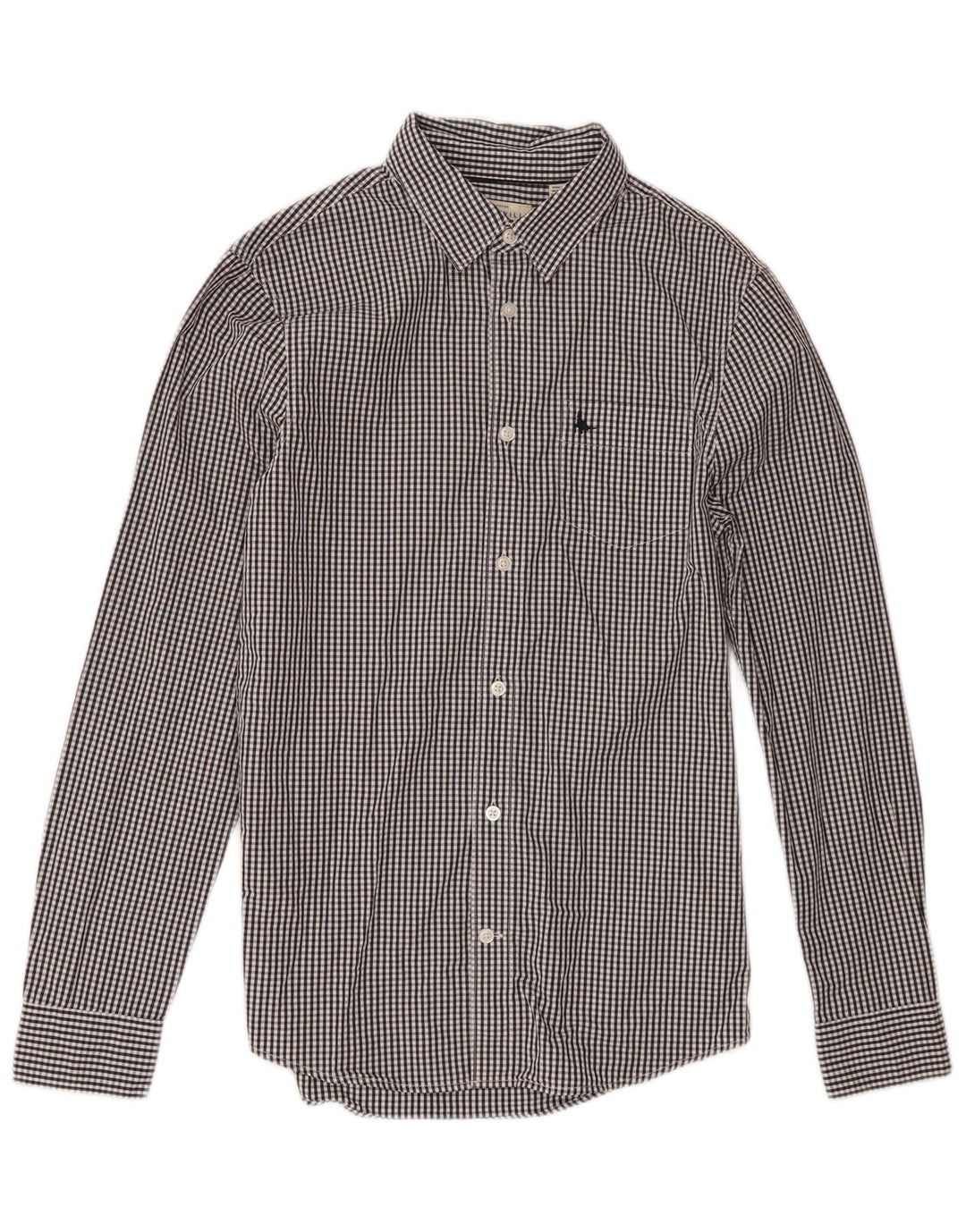 Cămașă Jack Wills Classic Fit XS, bumbac vichy negru