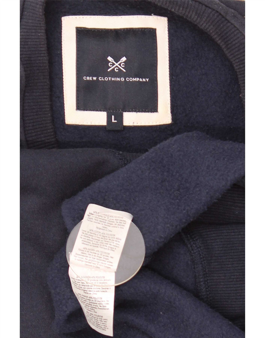 Crew Clothing Hanorac pentru bărbați Pulover mare Bumbac bleumarin