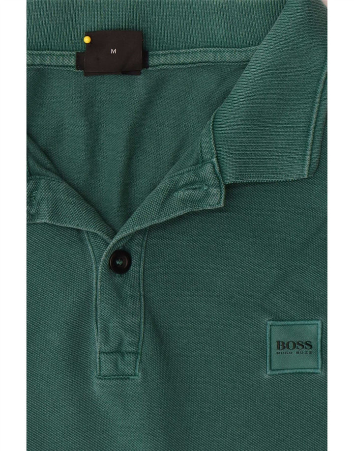 Tricou polo Hugo Boss pentru bărbați, bumbac verde mediu