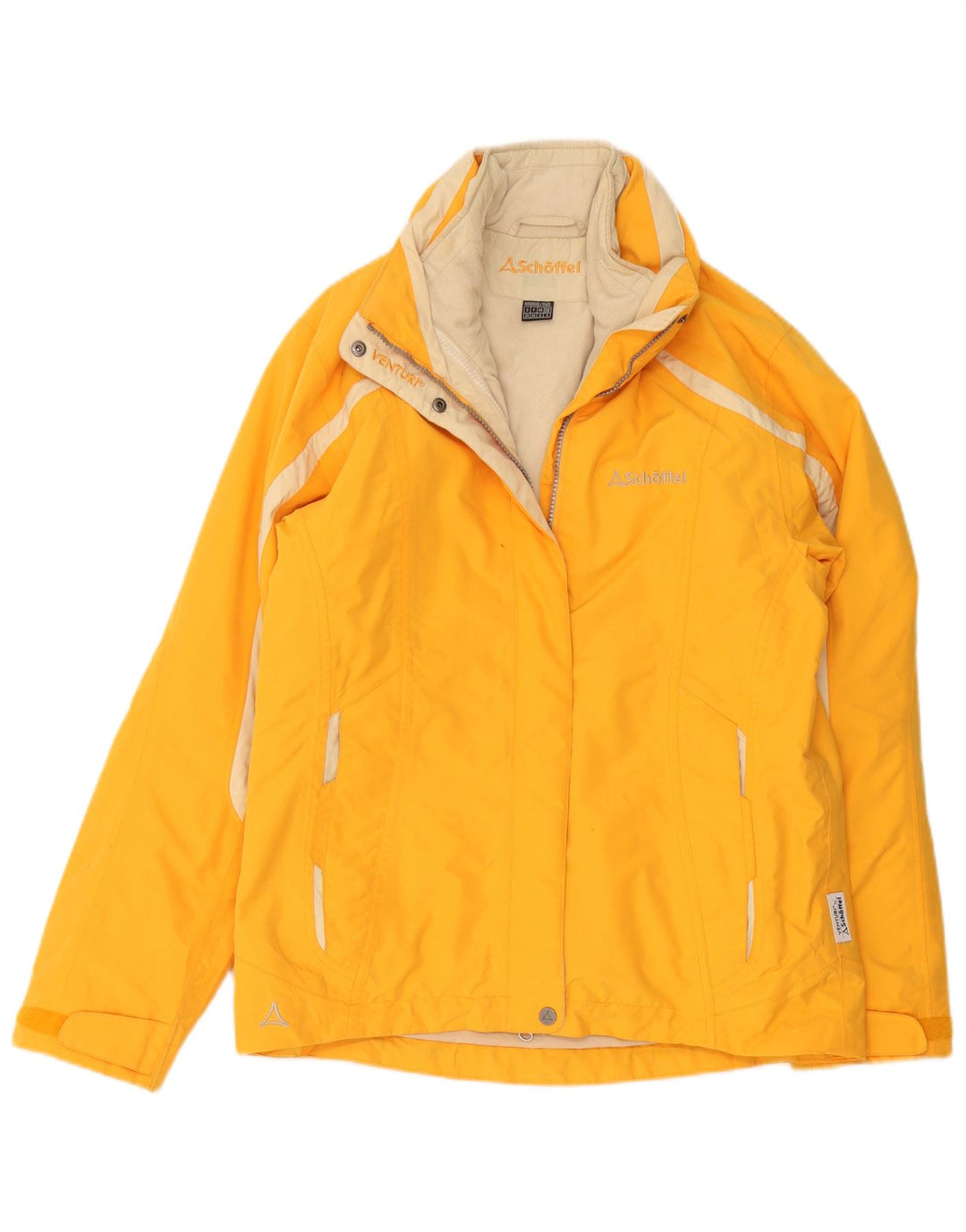 Jachetă de vânt pentru femei Schoffel UK 8, poliester galben mic