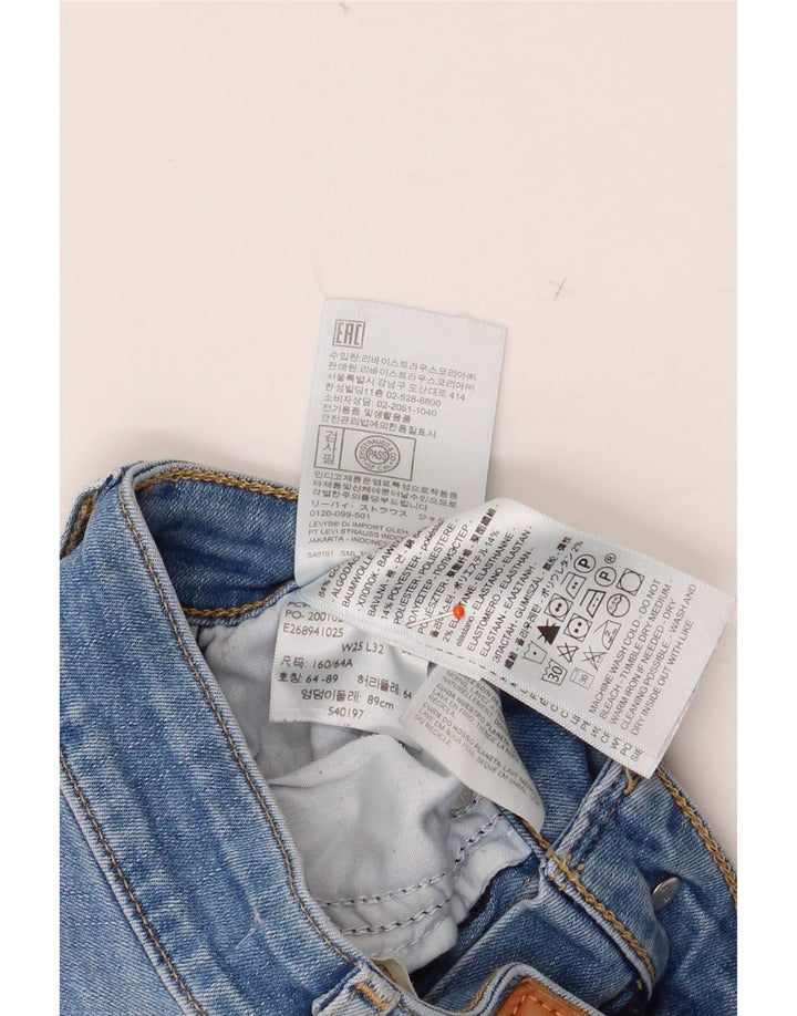 Blugi evazați pentru femei cu talie înaltă LEVI'S L25 L32 bumbac albastru