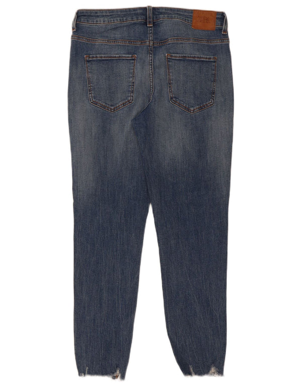 Blugi skinny distressed pentru femei Zara EU 40 Medium L30 L27 Bumbac albastru