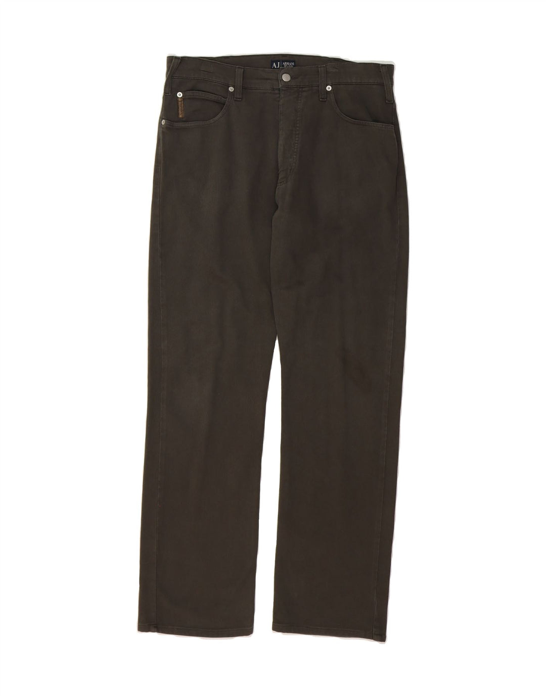 ARMANI Womens Straight Jeans W34 L32 Green Cotton Vintage Armani and Second-Hand Armani from Messina Hembry 