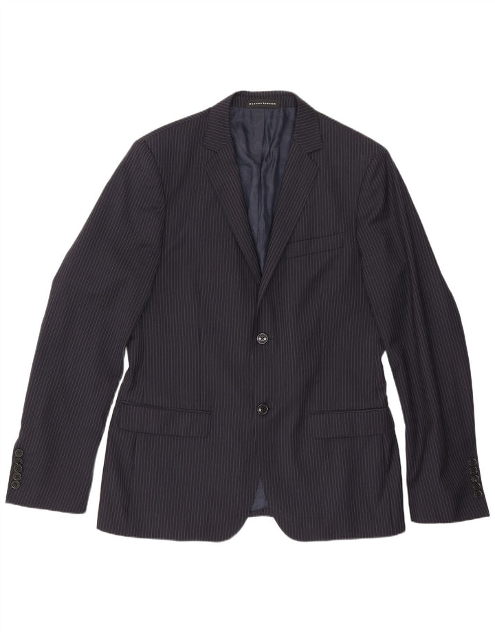 Blazer Massimo Rebecchi pentru bărbați, cu 2 nasturi, Marea Britanie 38, mijlocie bleumarin cu dungi