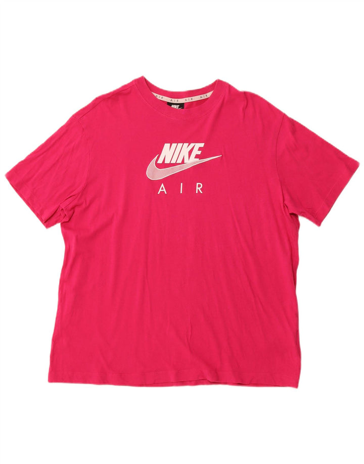 Tricou NIKE Air Graphic pentru bărbați Top din bumbac roz mediu