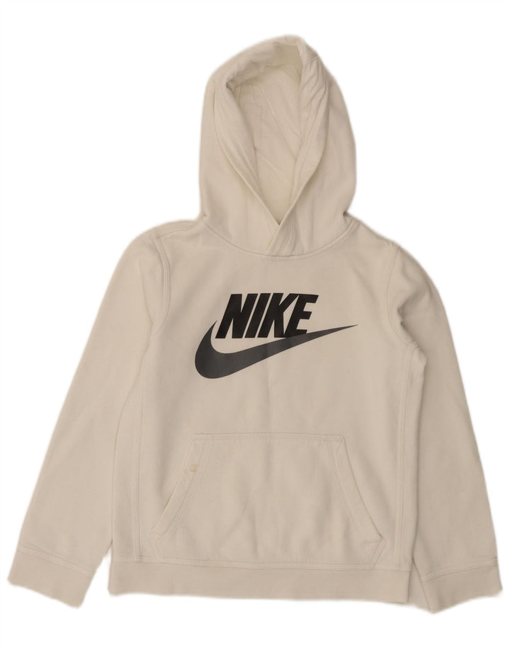 Pulover NIKE pentru băieți Graphic Fit Standard Fit 10-11 ani, mediu alb