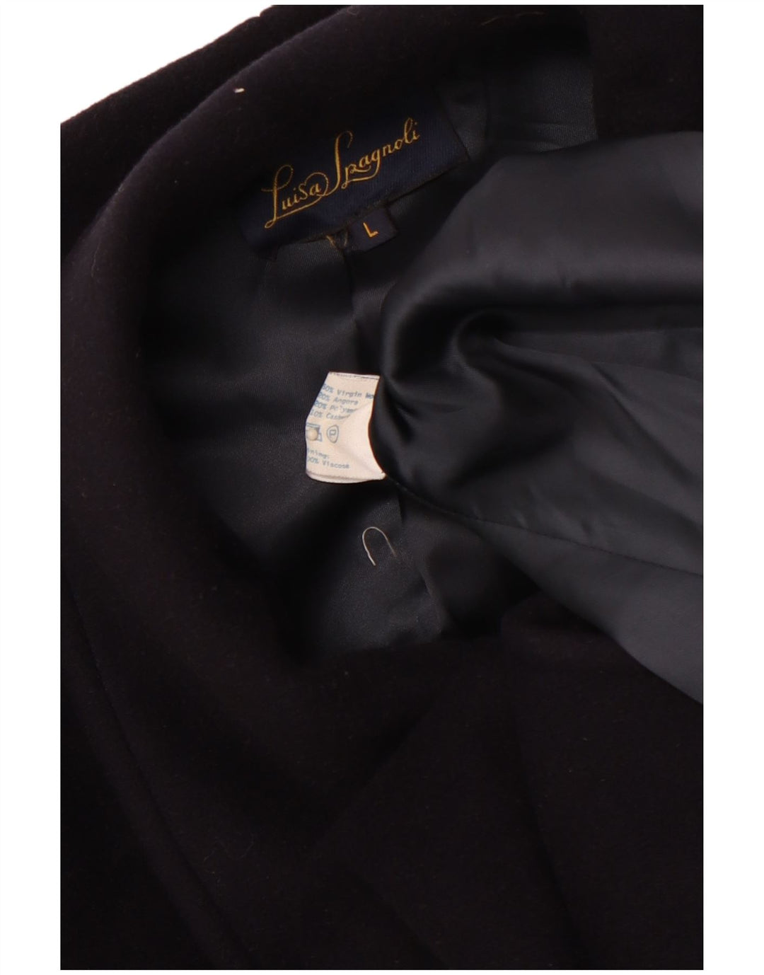 LUISA SPAGNOLI Palton supradimensionat pentru femei UK 16 mare, lână virgină, albastru