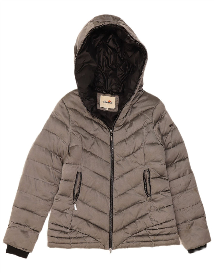 Jachetă căptușită cu glugă pentru femei Ellesse UK 14 Medium Silver