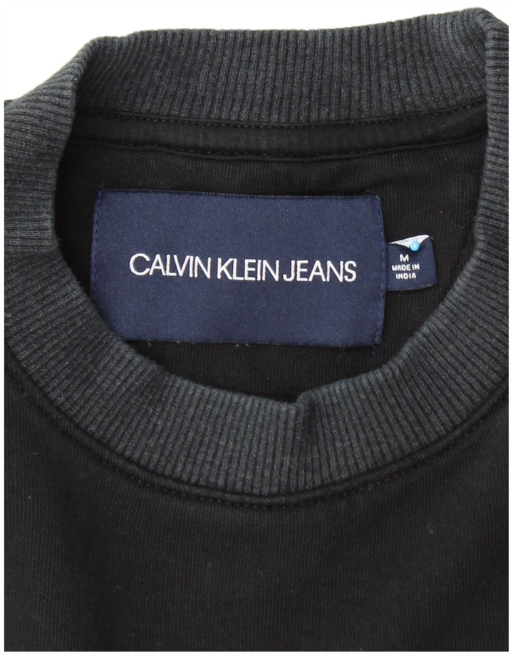 CALVIN KLEIN JEANS Hanorac pentru bărbați Pulover Medium Negru Bumbac