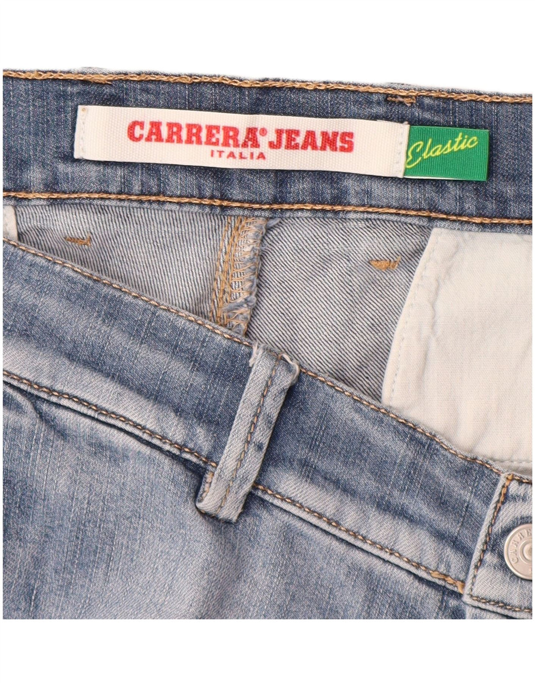 CARRERA Pantaloni scurți cargo din denim pentru bărbați W34, bumbac albastru mare