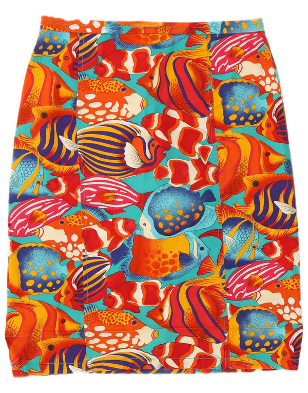 Fusta dreaptă pentru femei Max Mara UK 14 Large W32 Multicolor Animal Print