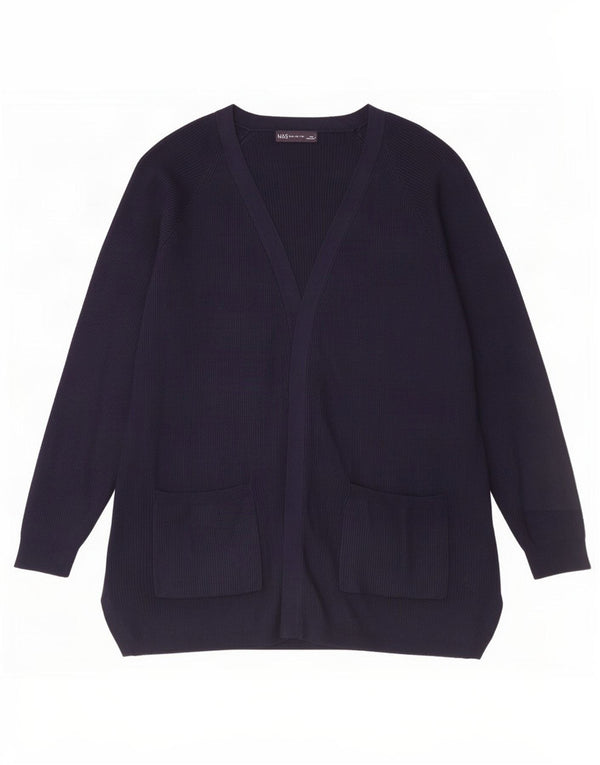Pulover cardigan supradimensionat pentru femei Marks & Spencer UK 16 mare bleumarin