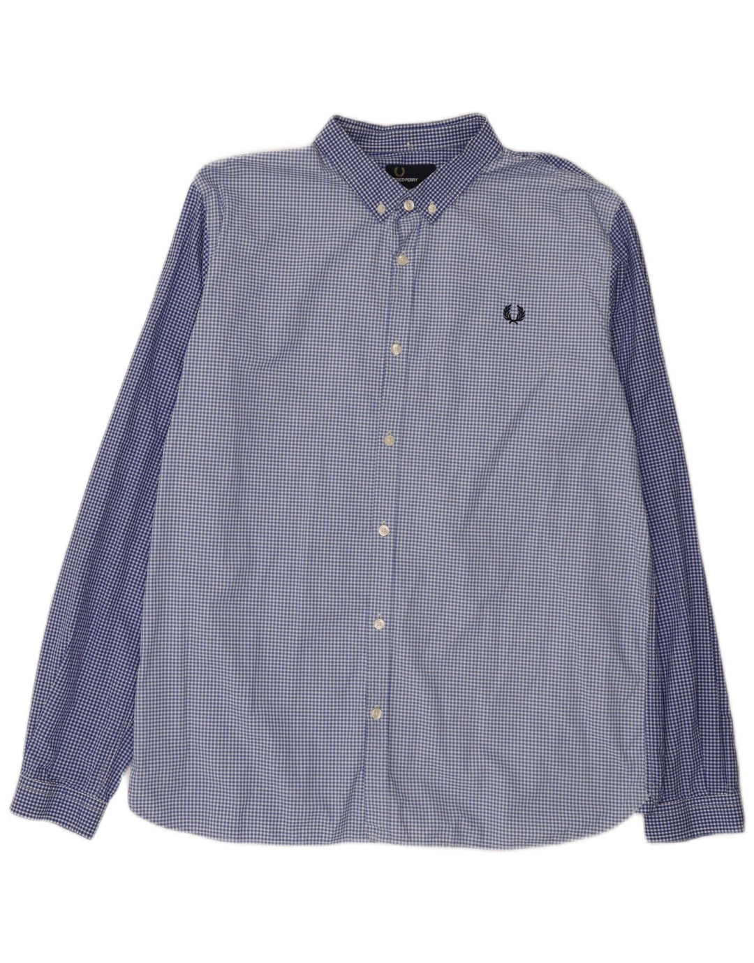 Cămașă pentru bărbați Fred Perry slim fit XL, albastru, bumbac vichy
