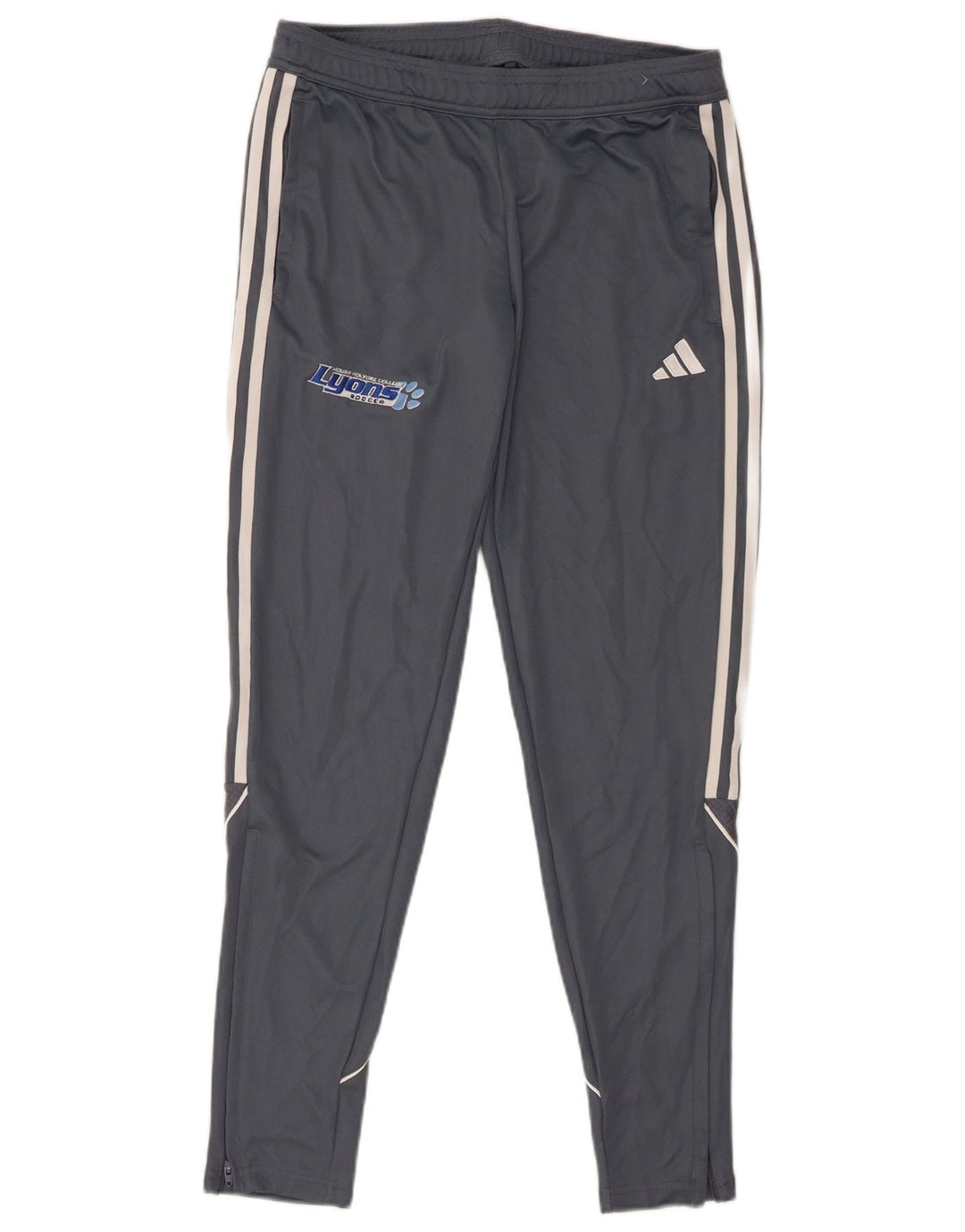 Pantaloni de trening cu grafic pentru femei Adidas UK 12/14 Gri mediu
