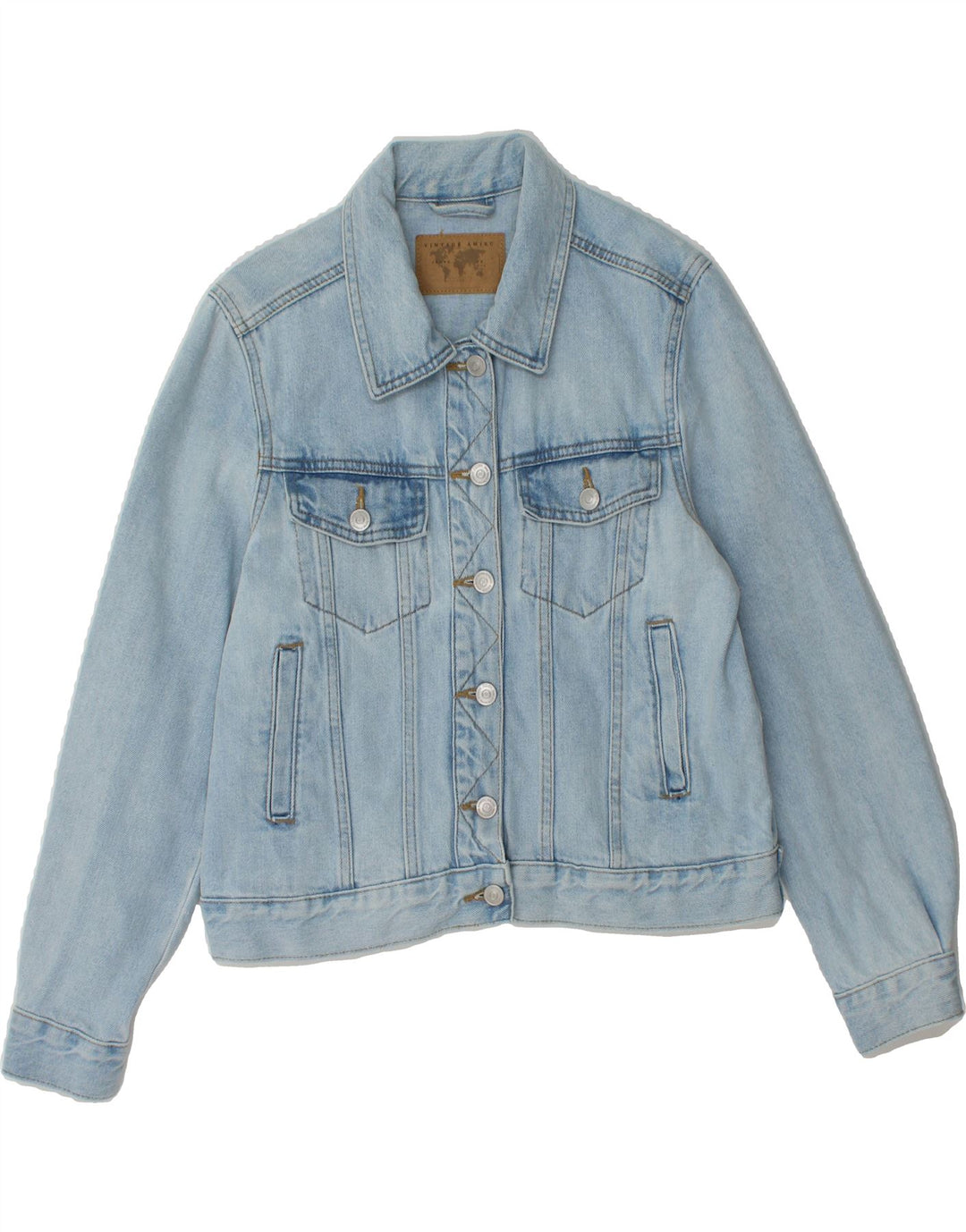 AMISU Womens Denim Jacket Small Blue Cotton Vintage AMISU and Second-Hand AMISU from Messina Hembry 