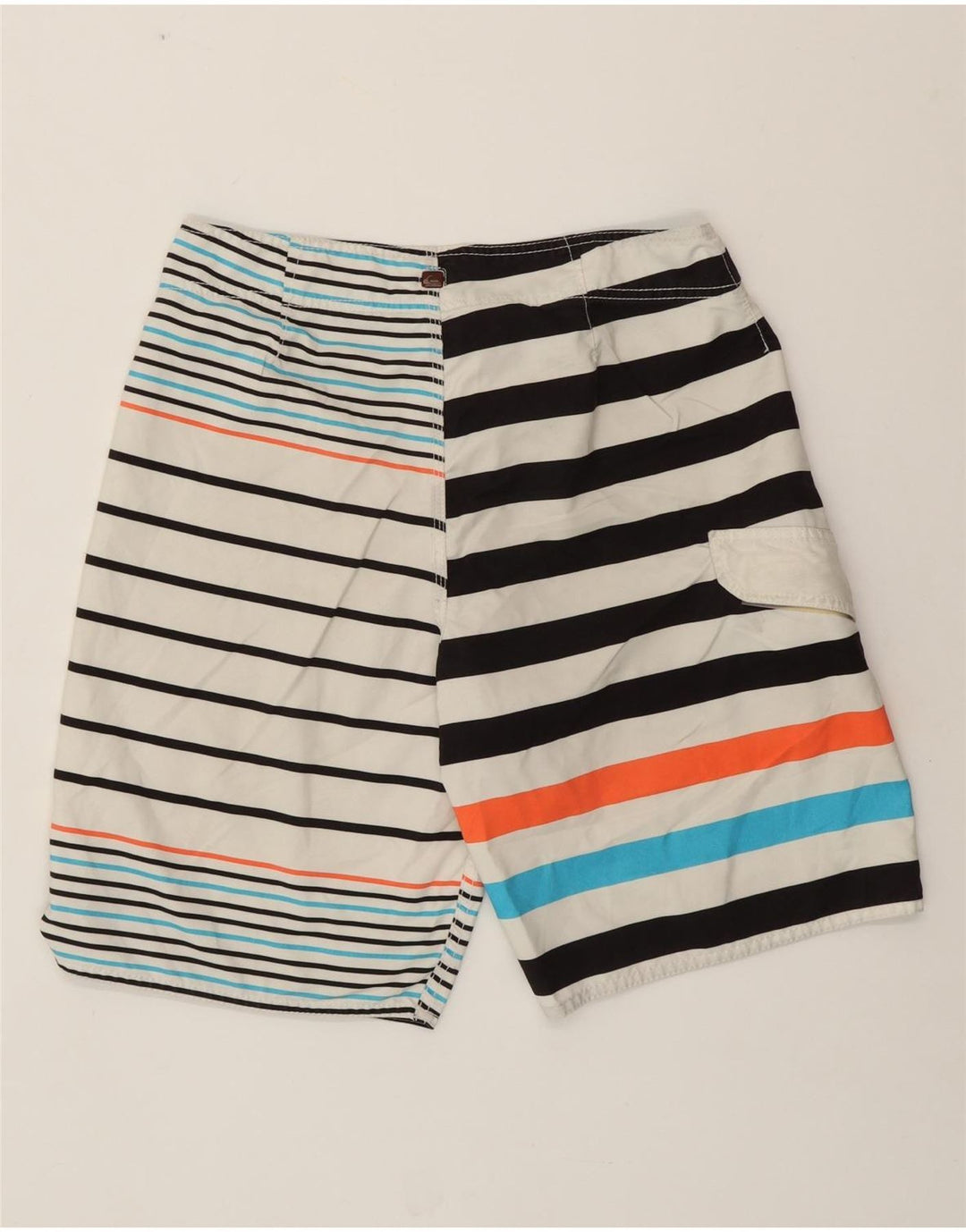 Pantaloni scurți de înot QUIKSILVER pentru bărbați cu dungi albe medii