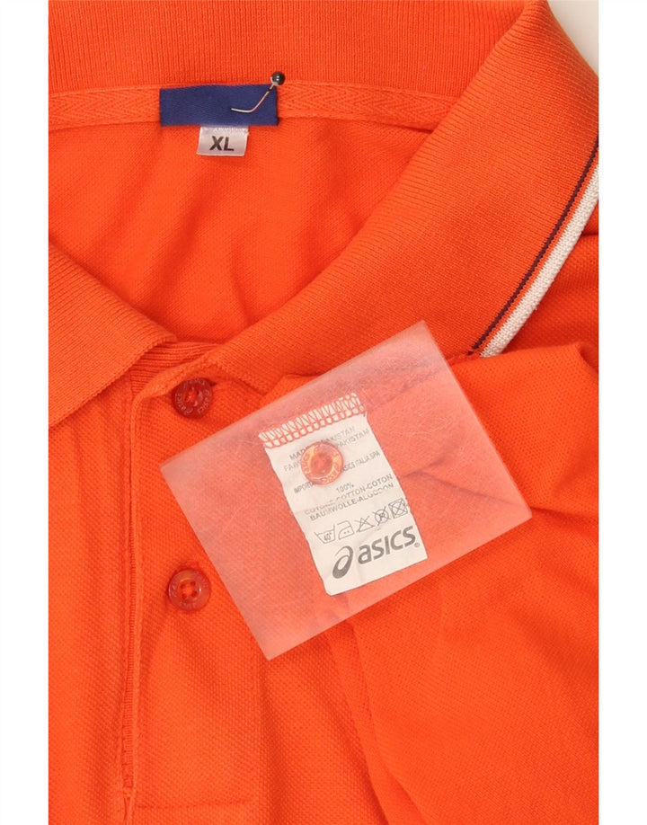 Tricou polo pentru bărbați Asics XL bumbac portocaliu