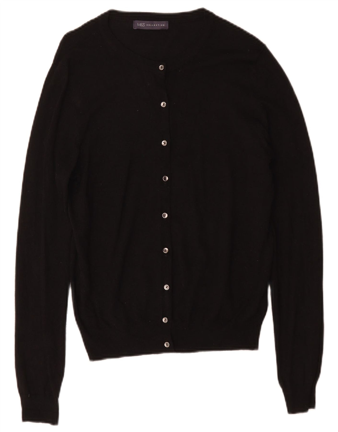 Pulover cardigan pentru femei Marks & Spencer UK 12 Medium Black Viscose