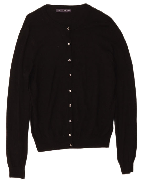 Pulover cardigan pentru femei Marks & Spencer UK 12 Medium Black Viscose
