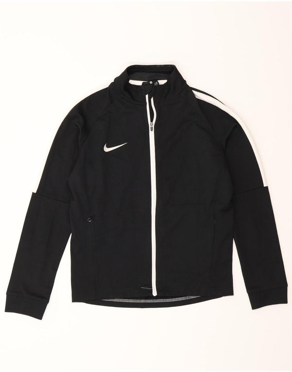 Jachetă de top pentru trening Nike Dri Fit pentru băieți 10-11 ani, mediu negru, color block