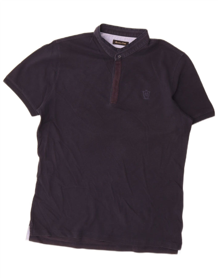 Cămașă polo Massimo Dutti pentru bărbați, mare, albastru bleumarin, bumbac