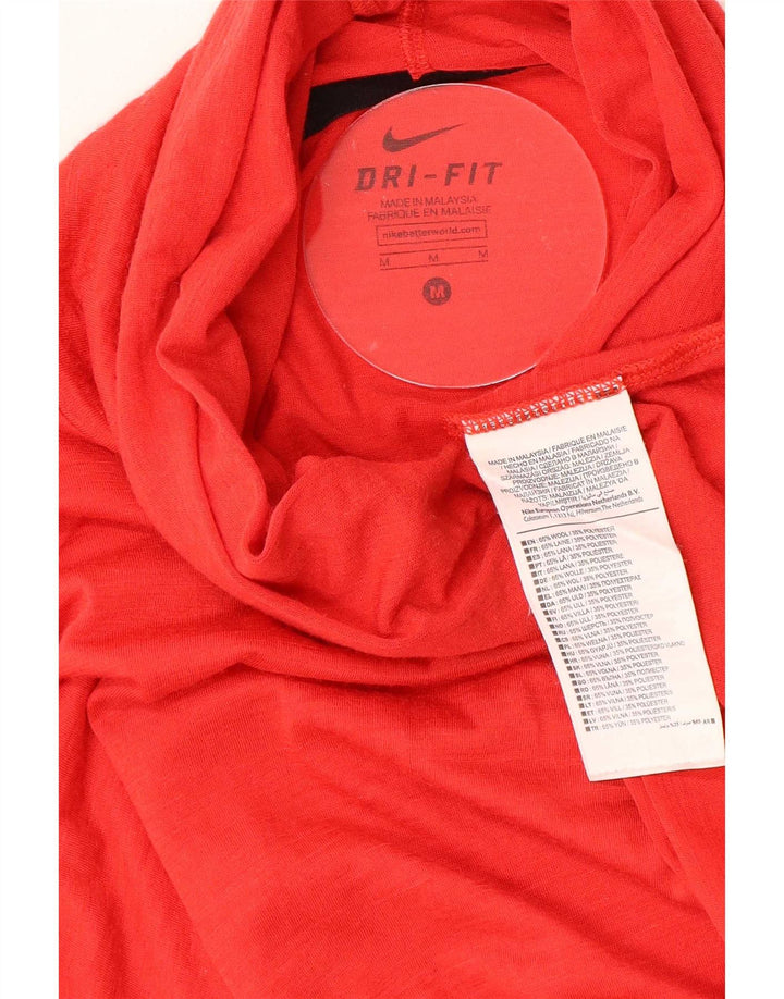 Nike pentru bărbați Dri Fit Top cu mânecă lungă, lână roșie medie