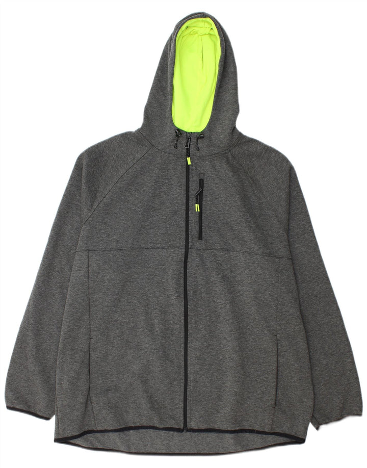 Pulover Russell Athletic pentru bărbați, cu fermoar, 2XL, poliester gri