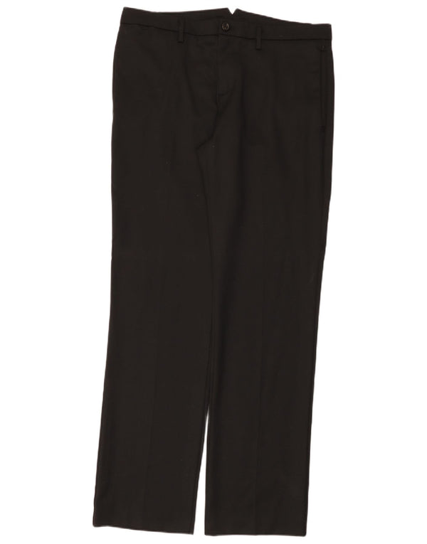 Pantaloni casual drepti pentru bărbați Benetton IT 50 Large W36 L35 Poliester negru