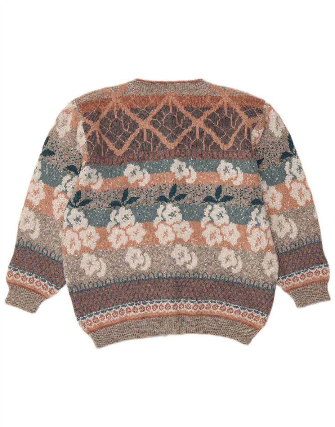 Pulover cardigan SIMONE pentru femei UK 16 Lână mare, multicoloră, florală