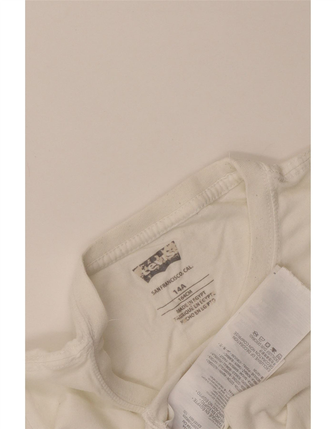 Tricou grafic Levi's pentru baieti Top 13-14 ani bumbac alb