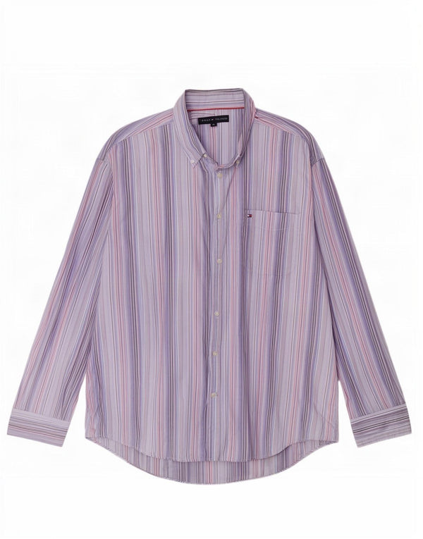 Cămașă pentru bărbați Tommy Hilfiger XL, bumbac cu dungi albastre