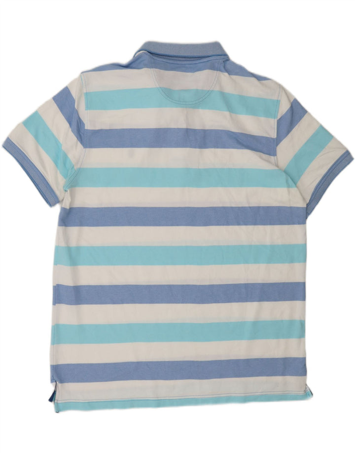 IZOD Mens Polo Shirt XL White Striped Vintage Izod and Second-Hand Izod from Messina Hembry 