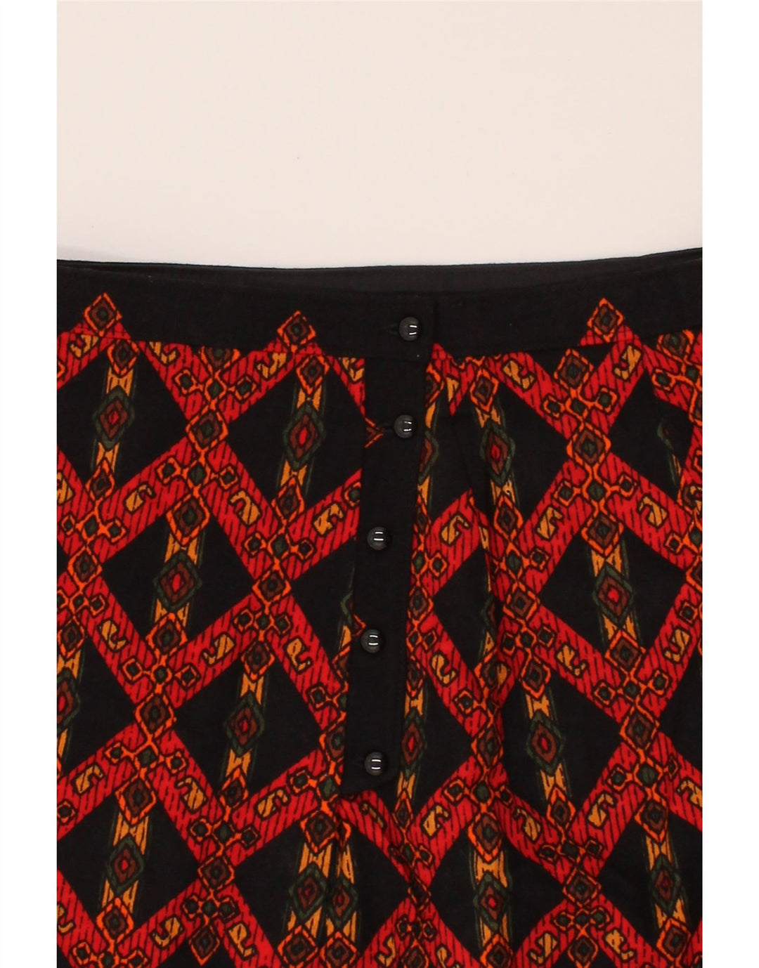 VINTAGE Womens Abstract Pattern Straight Skirt  W30 Medium  Red Vintage Vintage and Second-Hand Vintage from Messina Hembry 