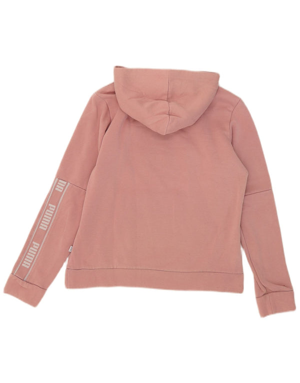Pulover cu capota cu grafic Puma pentru femei UK 14, roz mediu