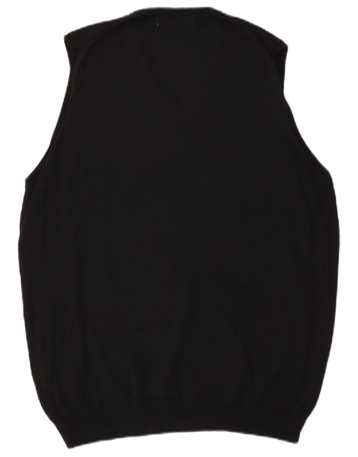 Zara Barbati Basic Vest Tank Top Mare Bumbac Negru