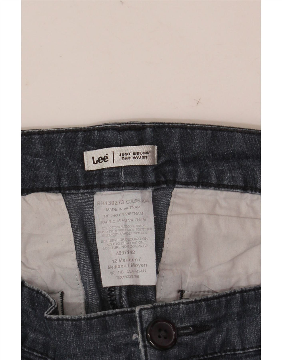 Jeans Capri pentru femei Lee US 12 Large W32 Bumbac bleumarin