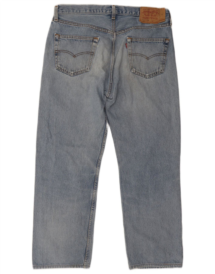 Blugi drepți distressed 501 Levi's pentru bărbați L32 L27 Bumbac albastru