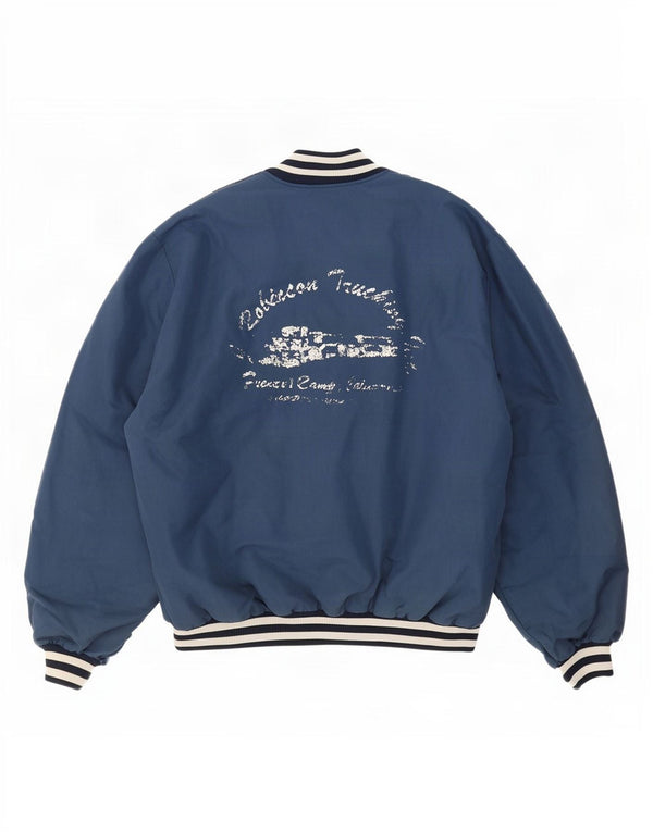 Jachetă vintage pentru bărbați cu grafică Varsity UK 44 2XL Albastru