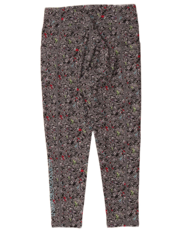 Leggings pentru fete Reebok 10-11 ani, mare, gri, poliester floral