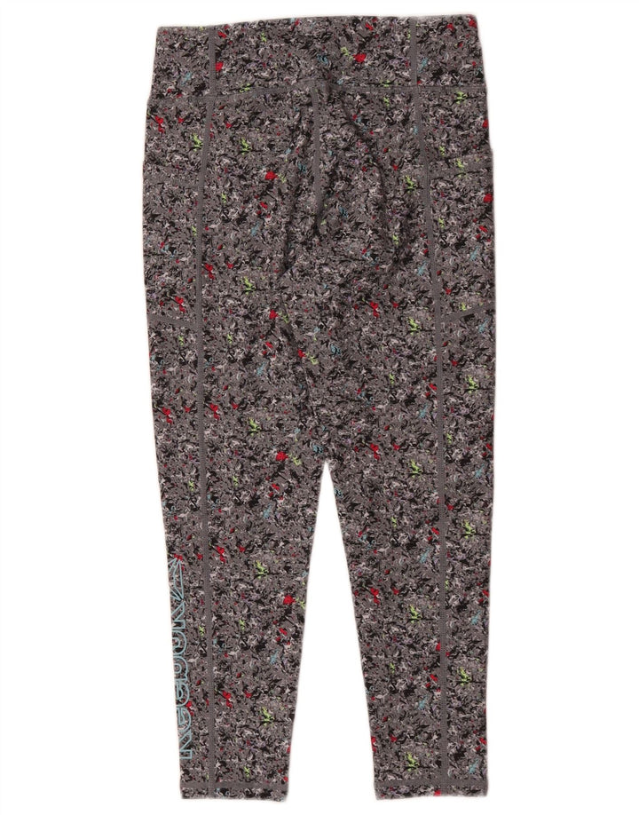 Leggings pentru fete Reebok 10-11 ani, mare, gri, poliester floral