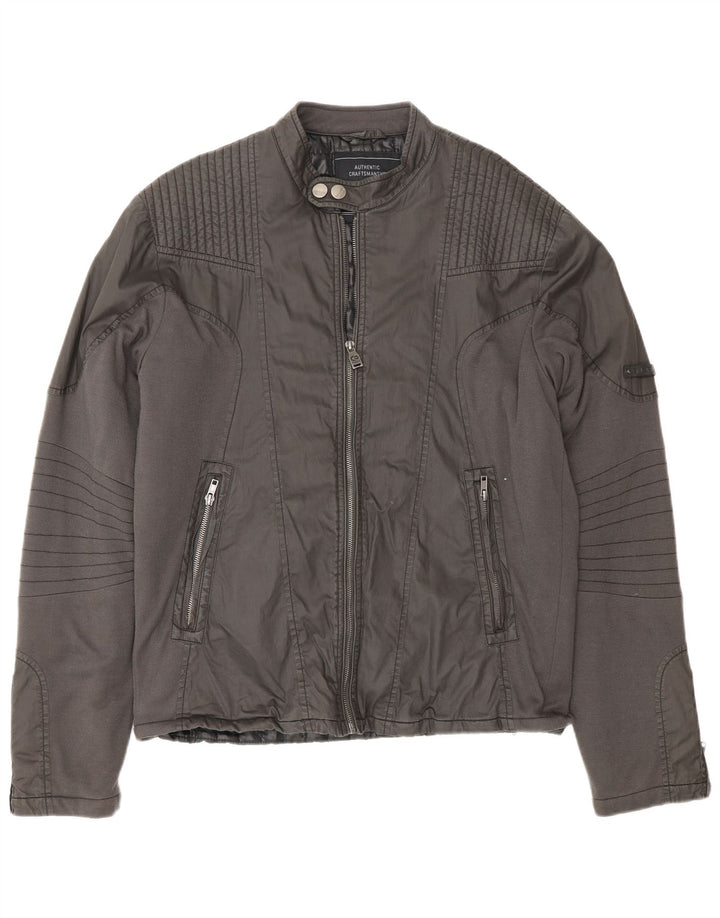 Jachetă biker pentru bărbați Energie UK 42 XL bumbac gri