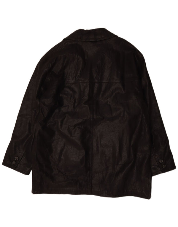 Jachetă de piele pentru bărbați Brooklyn UK 44 2XL Negru