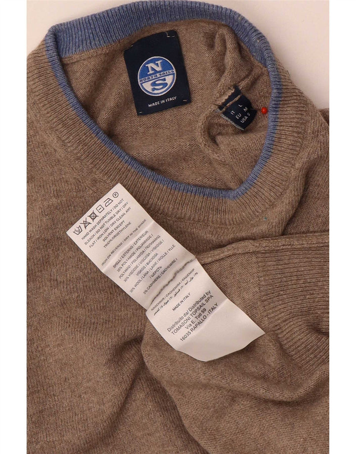 Pulover pentru bărbați North Sails cu gât crew, poliamidă, bej mediu