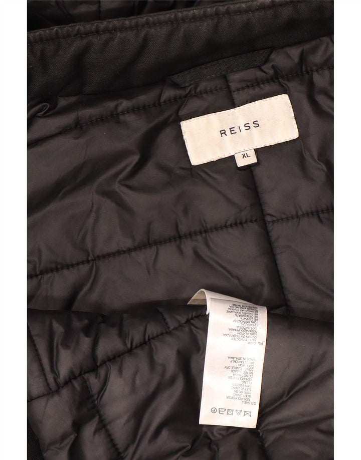 Jachetă căptușită cu glugă Reiss pentru bărbați UK 42 XL Poliester negru