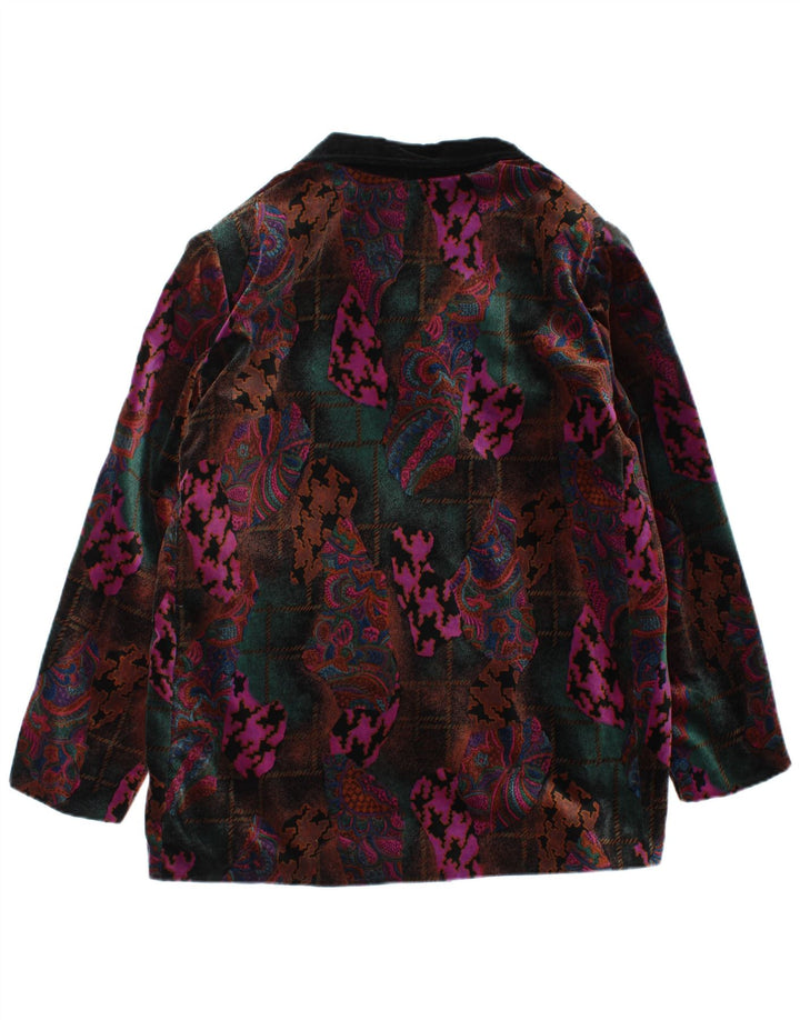 Blazer Vintage pentru femei cu 5 nasturi, UK 16, mare, multicolor, cachetele